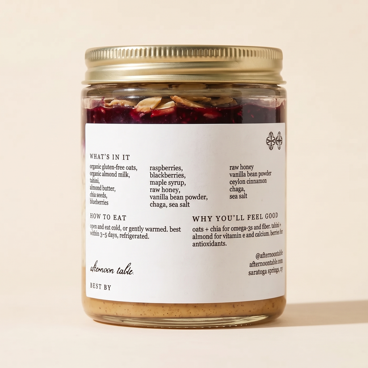 afternoon table pb+j oats, 6 oz jar